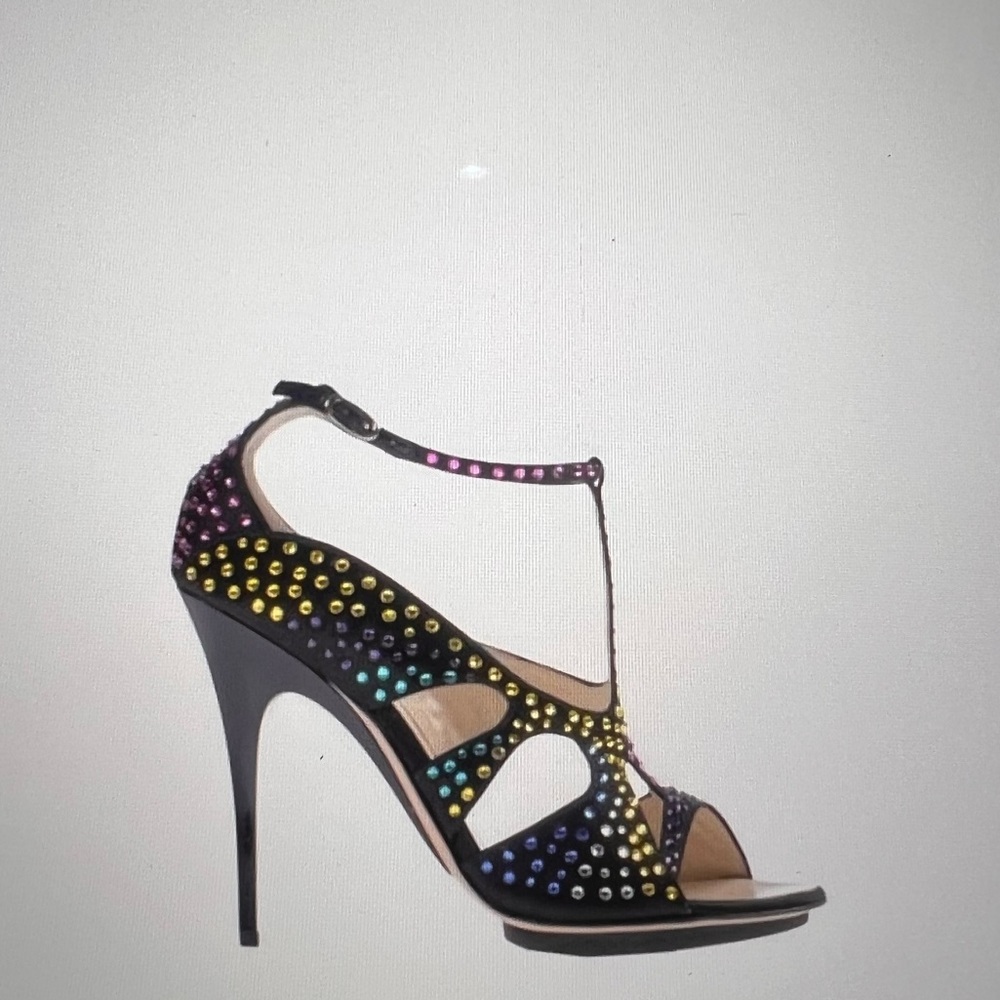 Never worn Giuseppe Zanotti Multi Black, Blue, Yellow, Pink Sandals - Picture 9 of 9